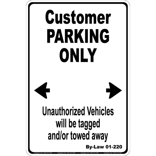 Customer Parking Only - Zing Signs