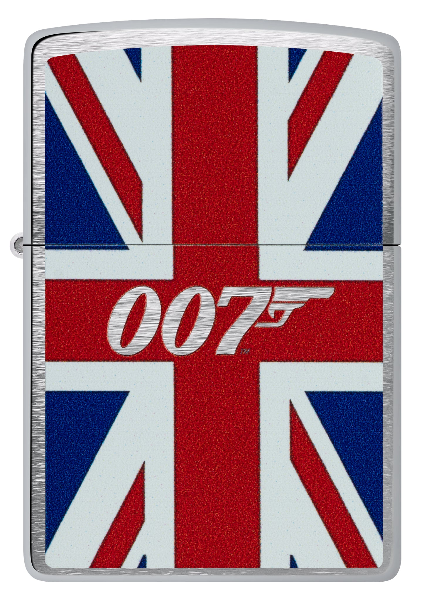 Zippo James Bond Union Jack Design Brushed Chrome Windproof