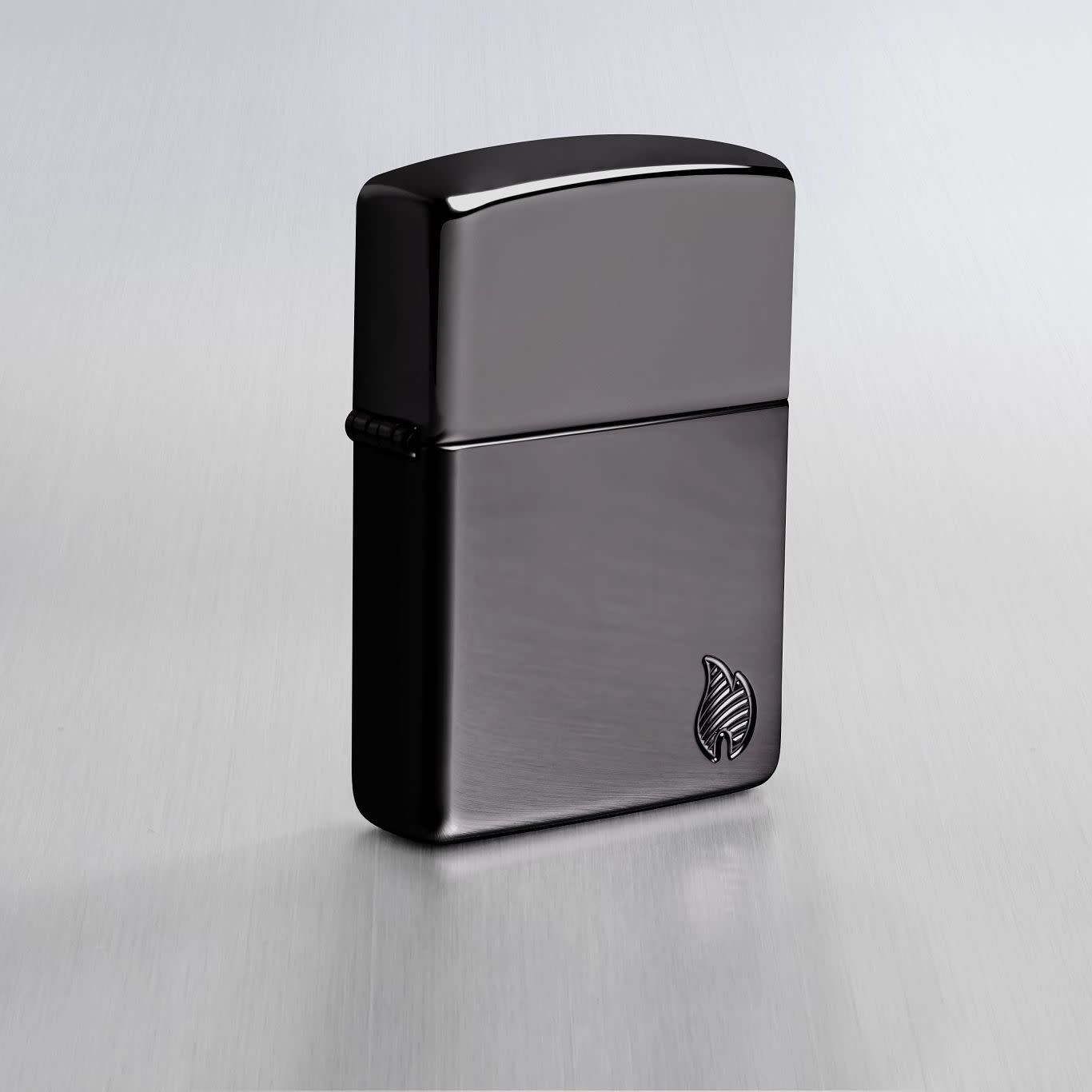 Zippo Armor® Series Flame High Polish Black Windproof Lighter