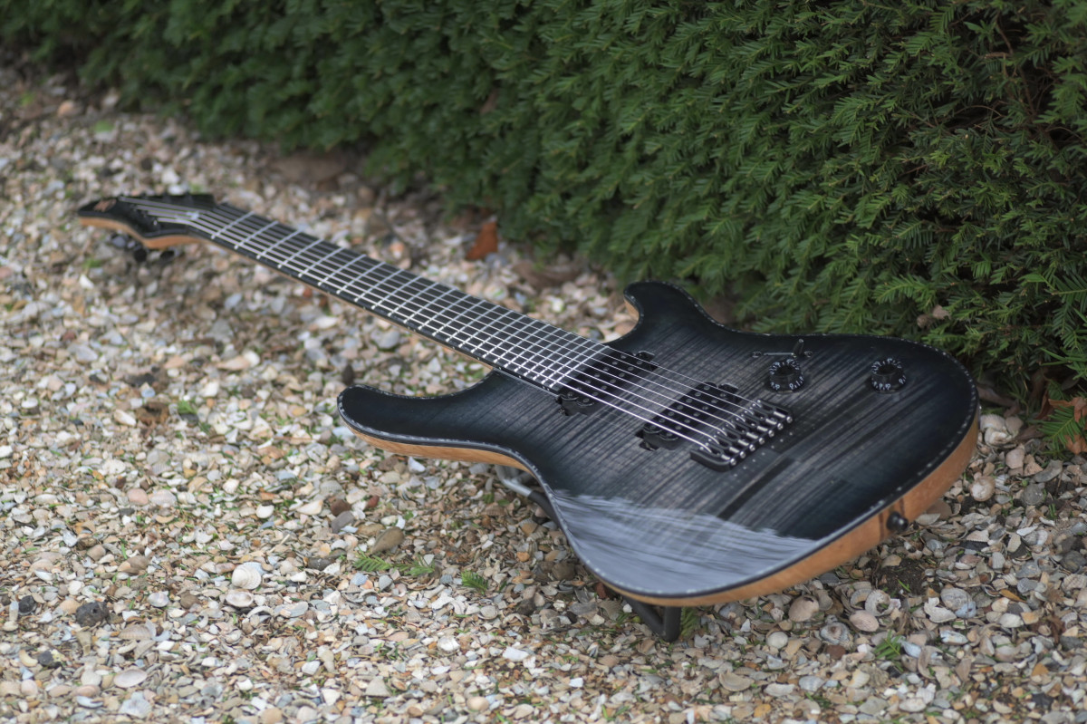 Mayones Regius 7 - Trans Graphite Black Burst Gloss - Zjons