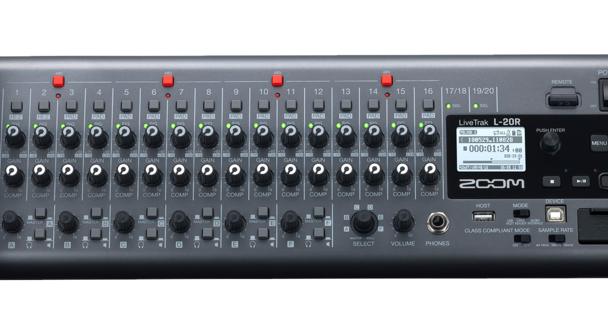 LiveTrak L-20R | Buy Now | ZOOM