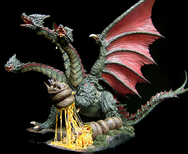 □海洋堂 デスギドラ ジオラマ完成品□