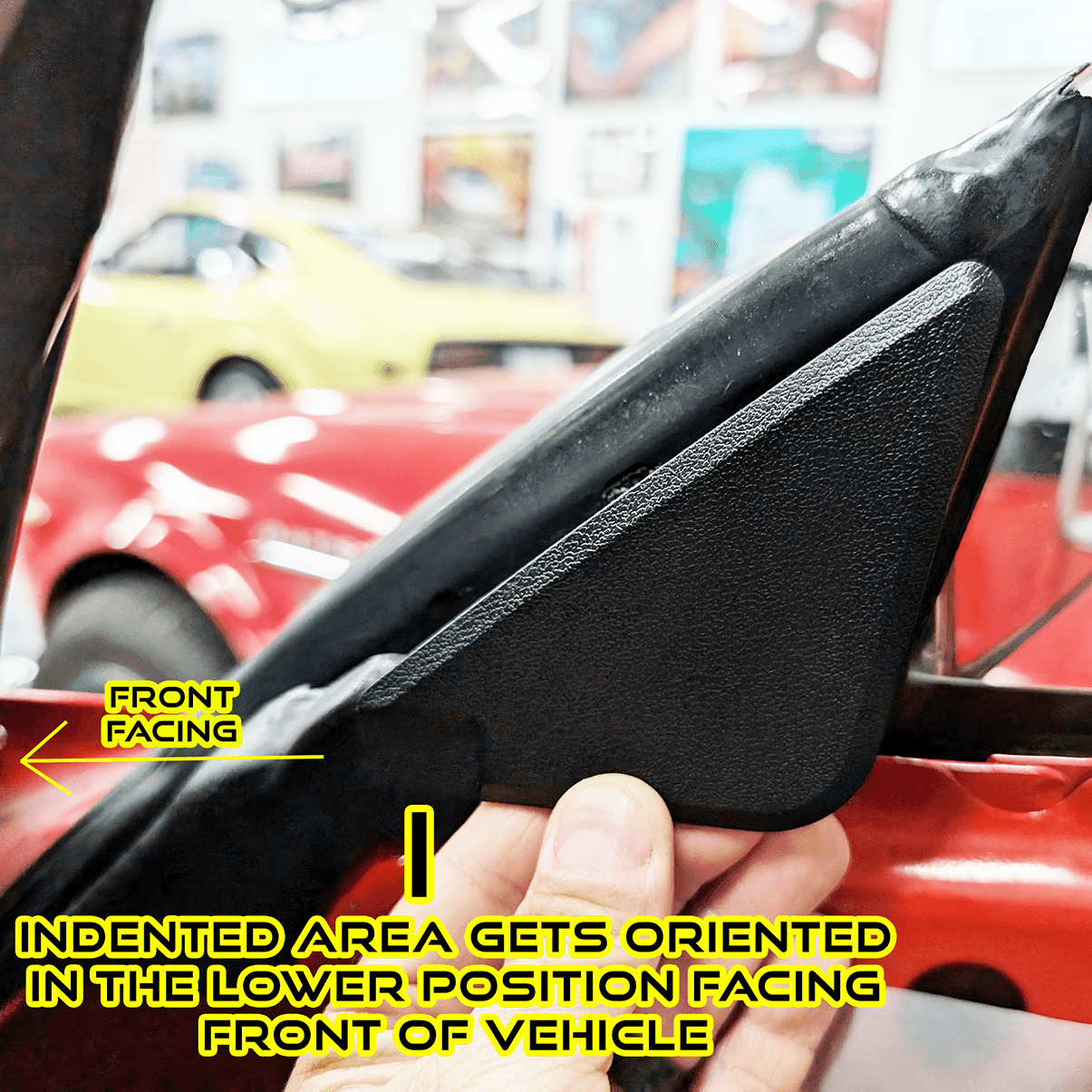 Nissan Z31 300zx Door Side-Mirror Triangles Interior Trim Covers