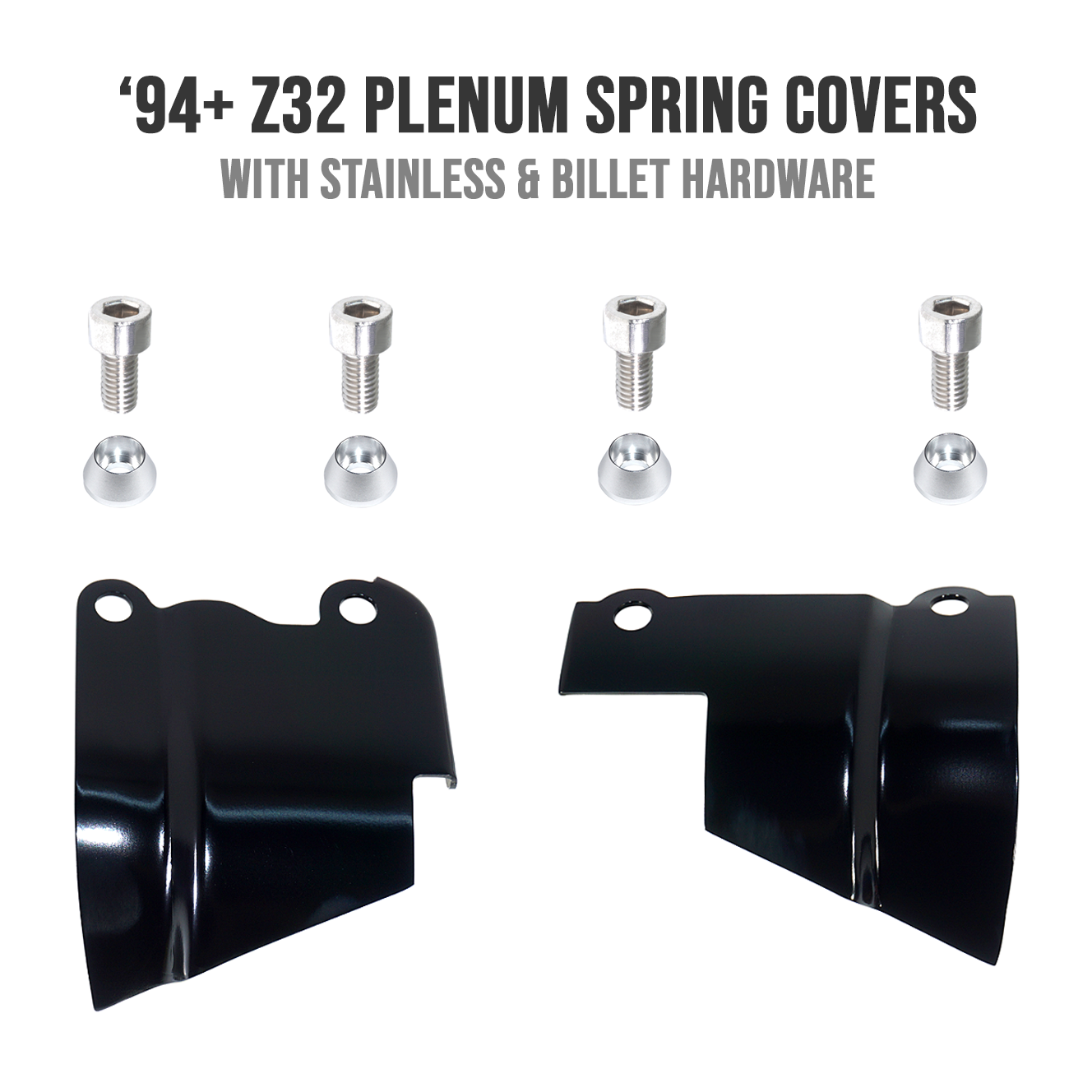 ZSPEC Black Throttle Spring Covers for '94-96 300zx Z32 Plenums