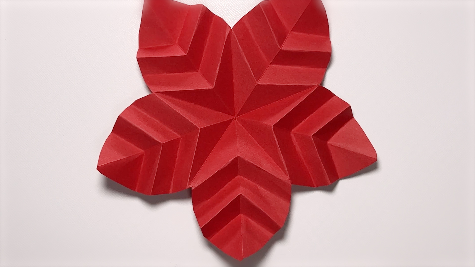 新型紙】季節の壁面飾り 12月-ポインセチア | 図工人