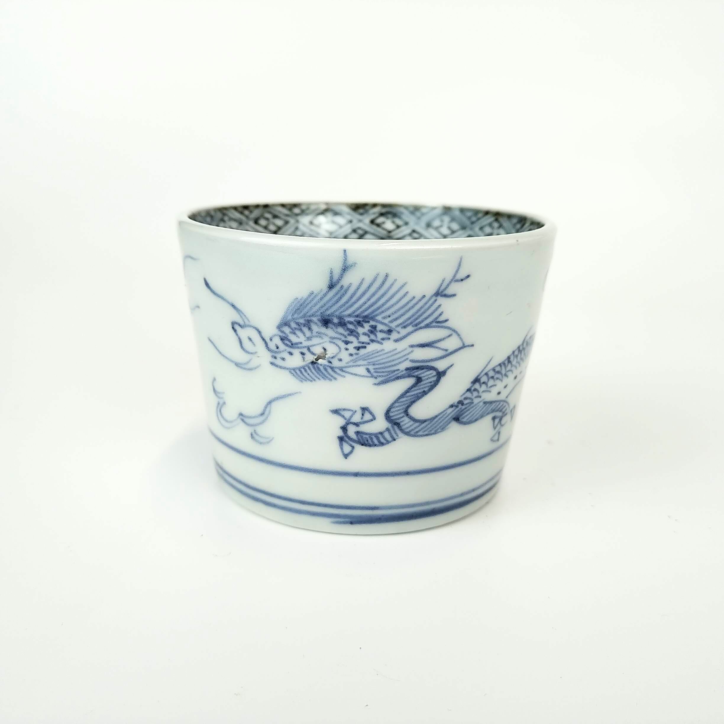 伊万里 染付龍宝珠文そば猪口 – 古美術西川