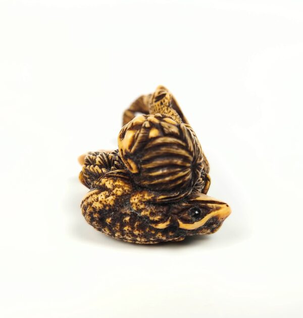 象牙彫蝦蟇仙人根付 – 古美術西川