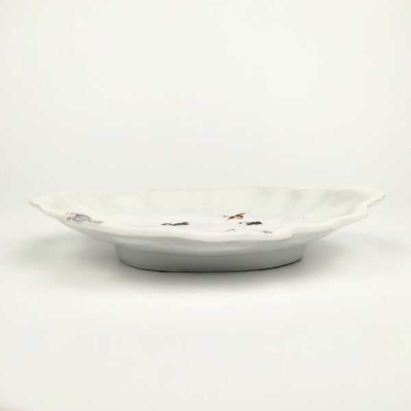 伊万里 色絵古九谷波兎文変形皿 – 古美術西川