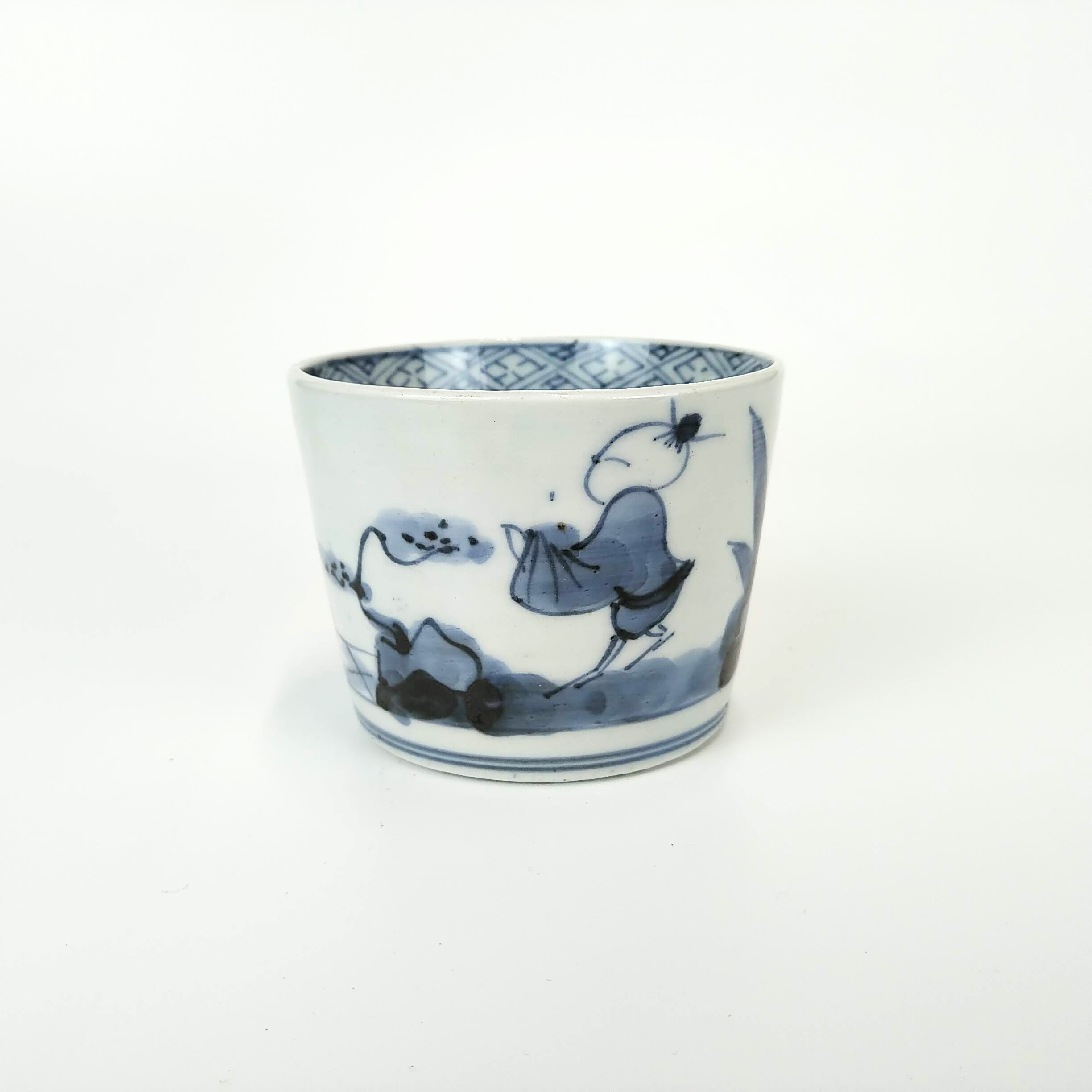 伊万里 染付唐子文そば猪口 – 古美術西川