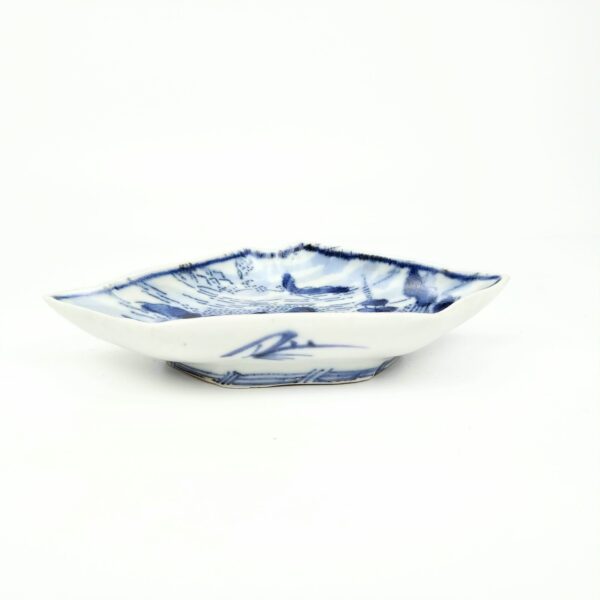 伊万里 染付型紙摺印判変形皿 五枚組 – 古美術西川