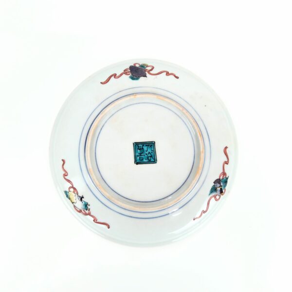 九谷焼 古九谷写絵変銘々皿 五枚組 初代徳田八十吉作 共箱 – 古美術西川