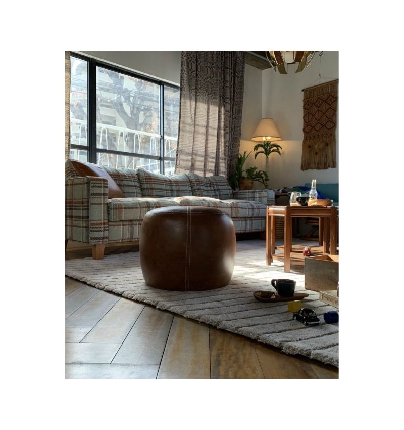 OAKS LEATHER STOOL / CRACK LEATHER | JOURNAL STANDARD FURNITURE