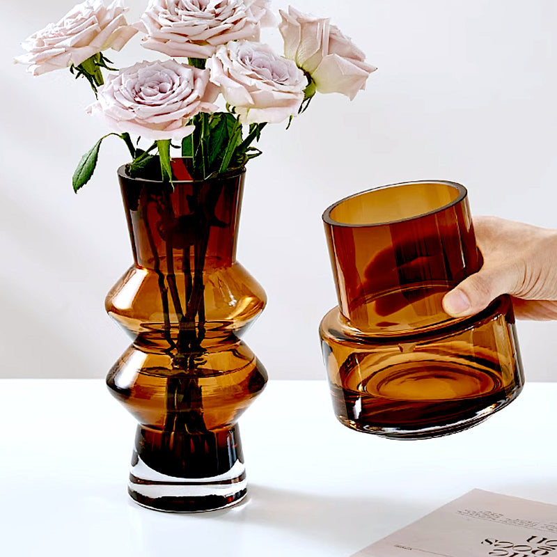 北欧レトロセピアフラワーベース – acacia