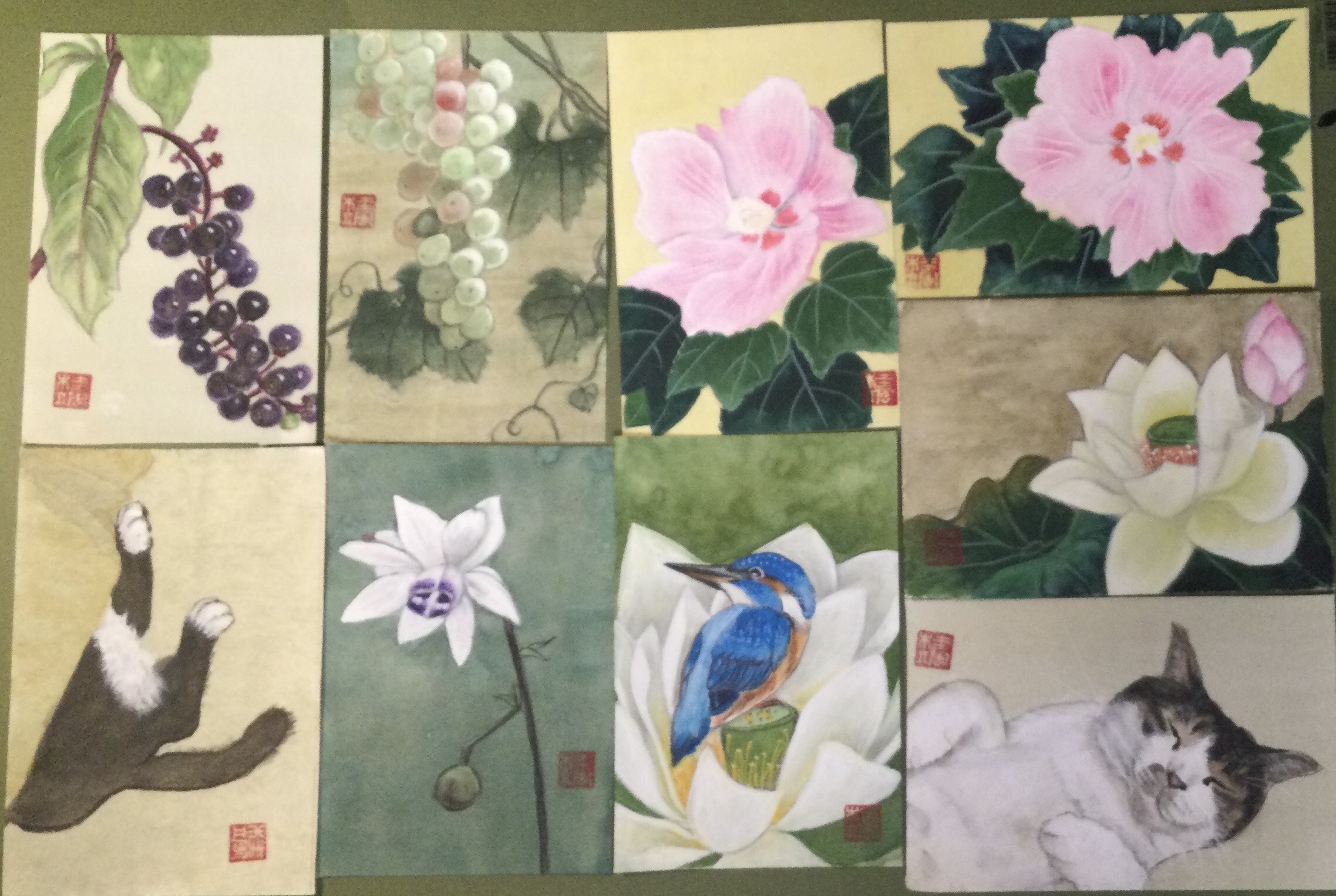 墨彩画家・桂颯さんの顔彩絵具だけで描く簡単日本画を紹介！ – 岡部