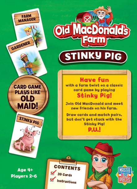 42223 Old MacDonald's Farm Stinky Pig Card Game | Action Toys