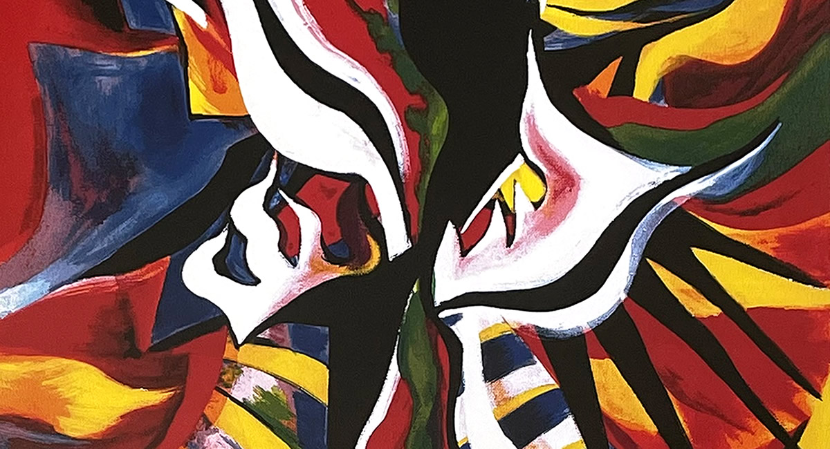 岡本太郎「哄笑」/限定セリグラフ/絵画販売(SOLD)