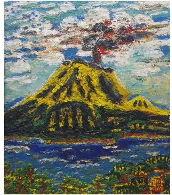 西村龍介、水辺の城、希少画集画、新品額装付、状態良好