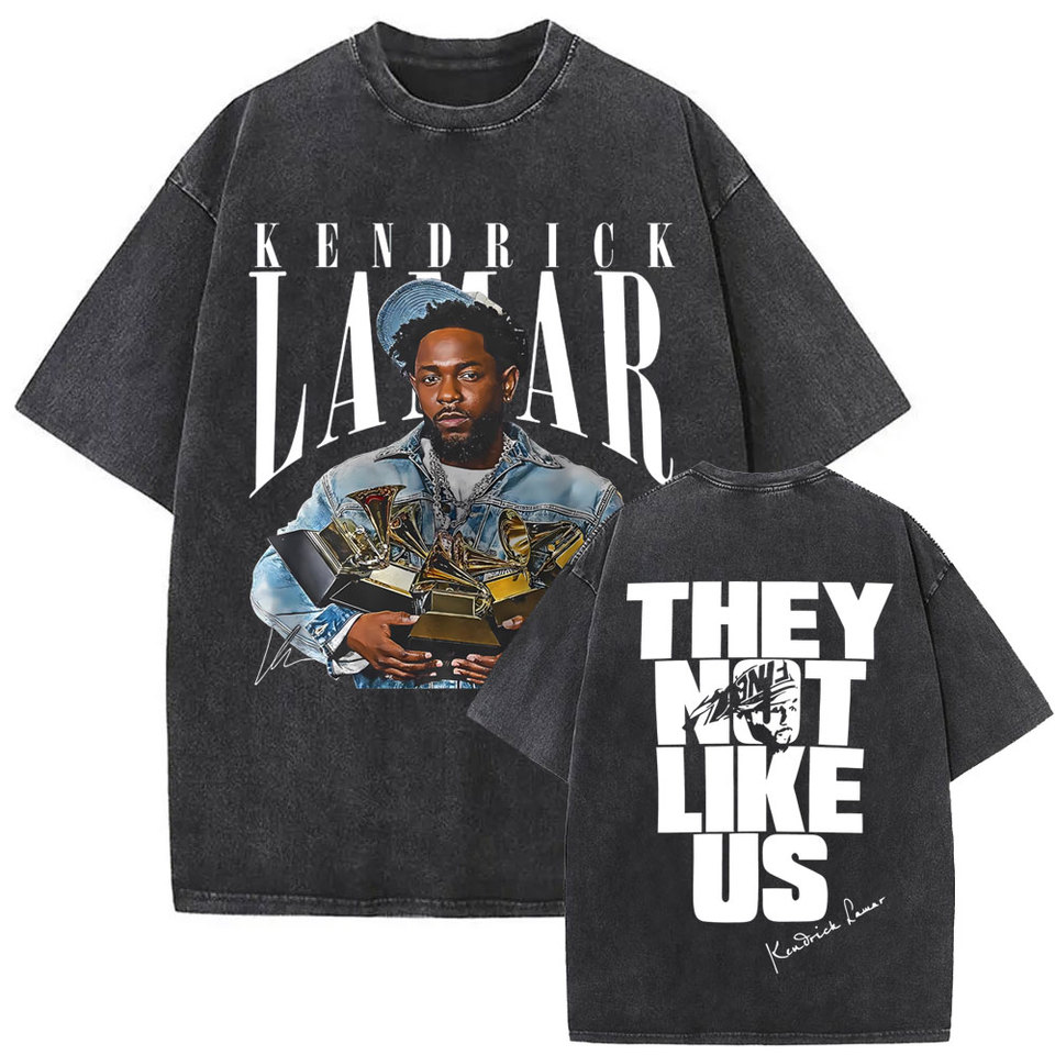 Limited Rapper Kendrick Lamar They Not Like Us Washed Vintage T