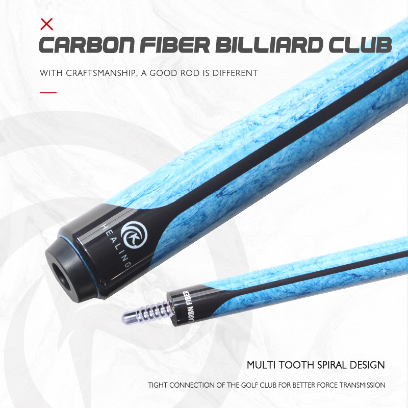 OKHealing-カーボンファイバープールキューゲーム、キャロムキュー