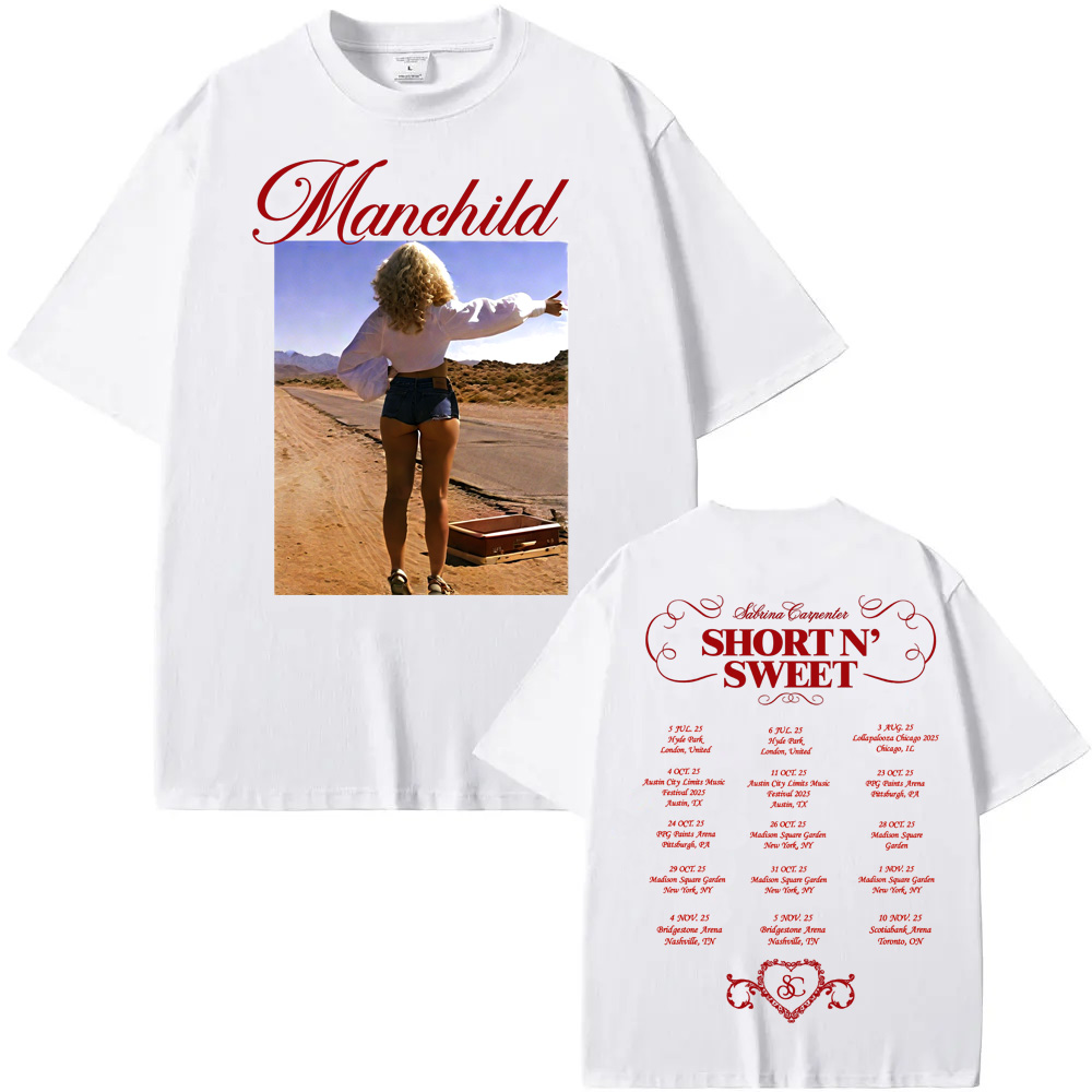 Sabrina Carpenter - Manchild T Shirt Sleeve Fashion Tee-shirt