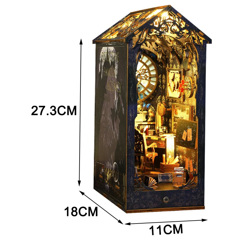 レトロな木製のブックヌックシェルフ,ミニチュアキット,ヴィンテージの