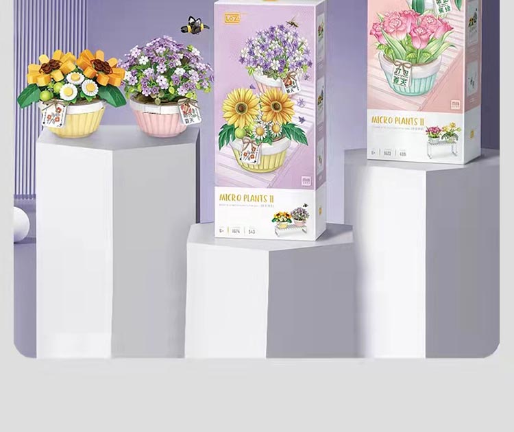 LOZ 1673 Microscopic Flowers: Letters from Spring Tulip Orchid