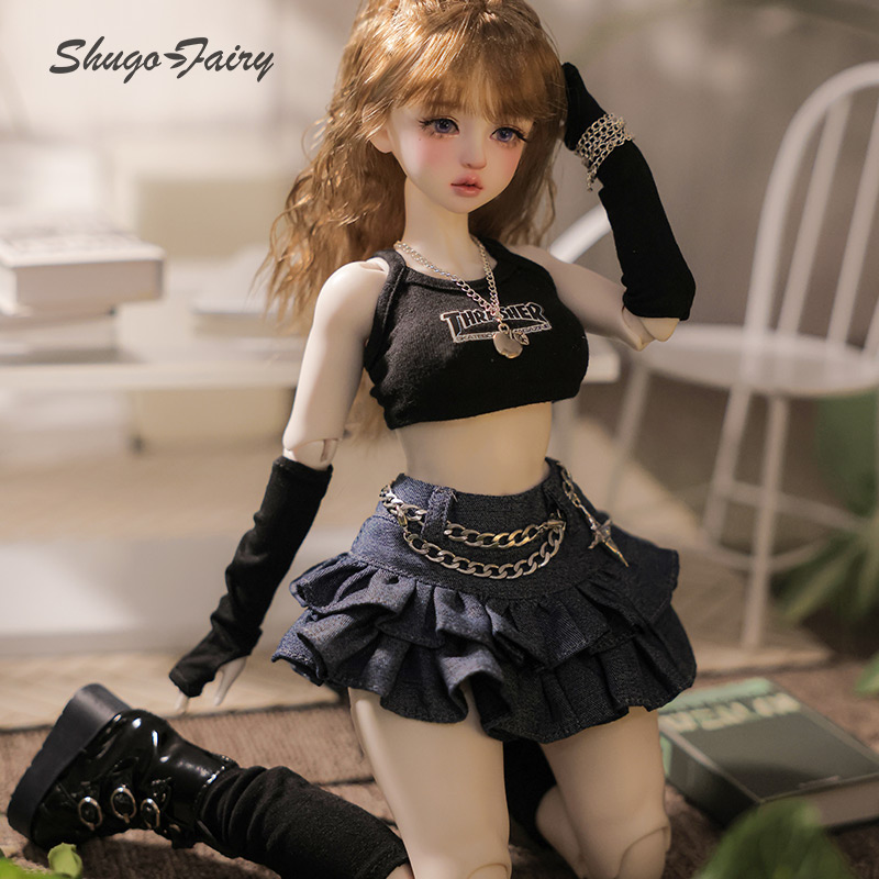 Shuga 妖精 1/4 パール BJD 人形新デザイン恋人ガーリー顔肉脚 BJD
