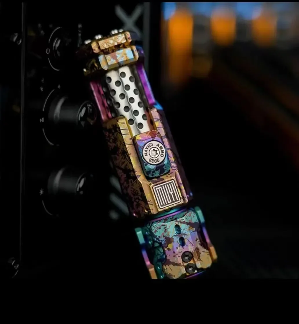 Muyi edcガンボルトプッシュエッグスライダーフィジェット、チタン合金