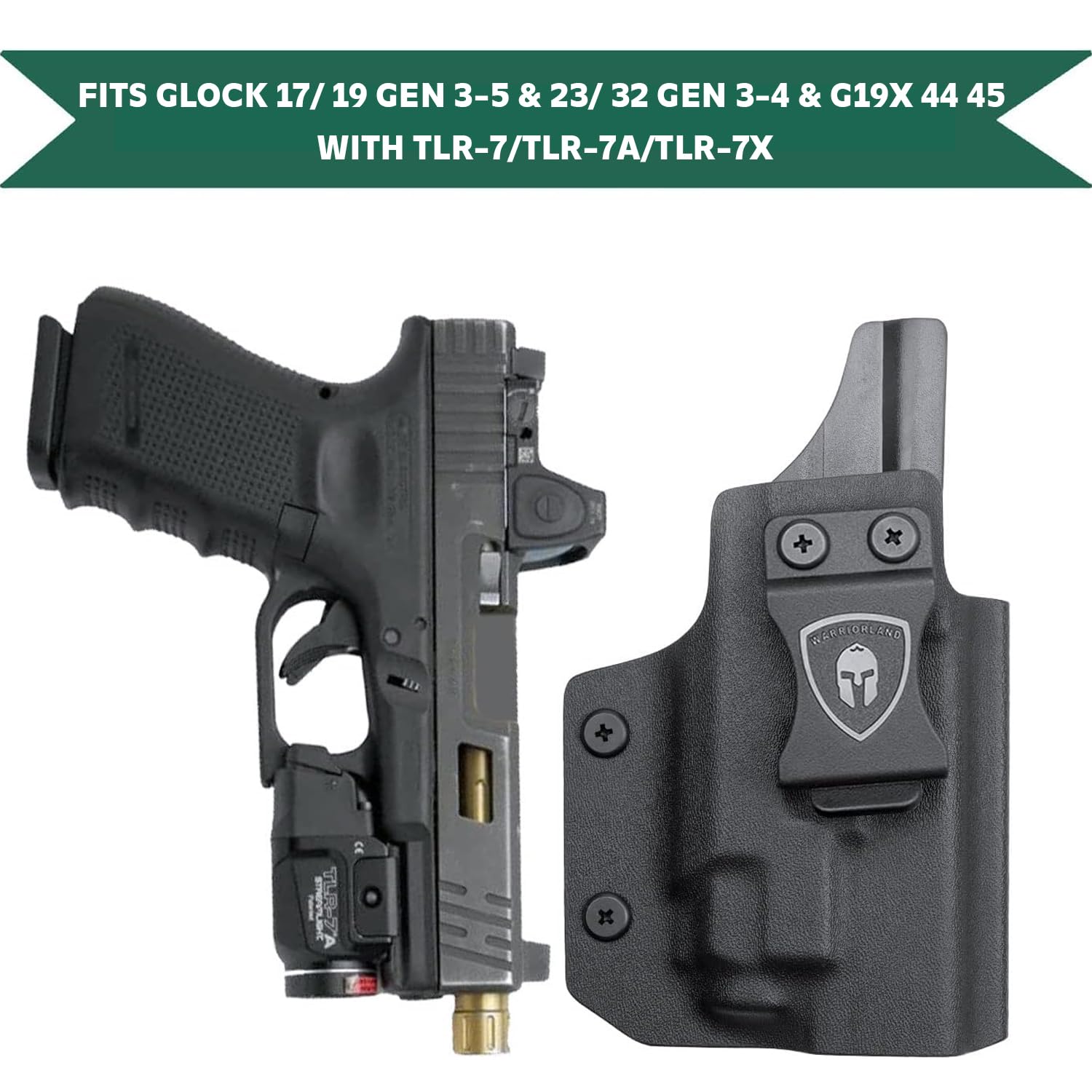 グロック17/19+TLR 7/ TLR7A用、IWBカイデックスホルスター（光学