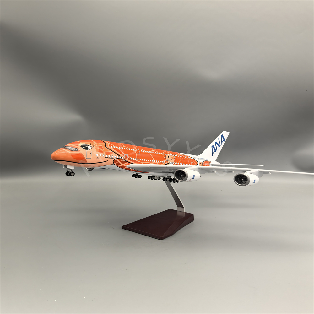 1:160 47CM Japan Air ANA Airbus A380 Model Plane Cartoon Sea