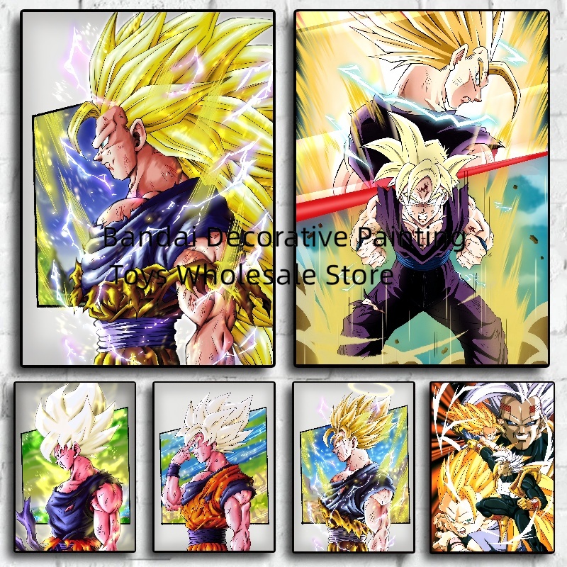 ドラゴンボールアニメクラシックポスター,キャンバス絵画,超サイヤ人