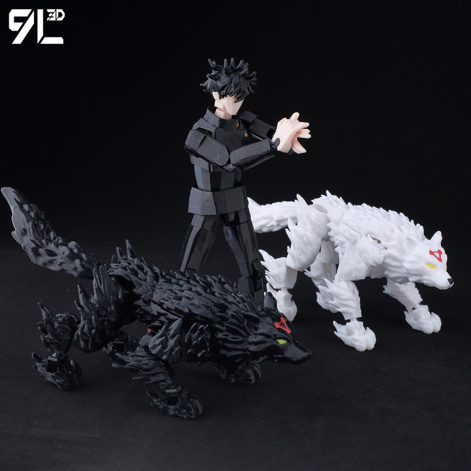 9L3D Titan13 Fushiguro's White & Black Shikigami Set LUCKY13 Anime