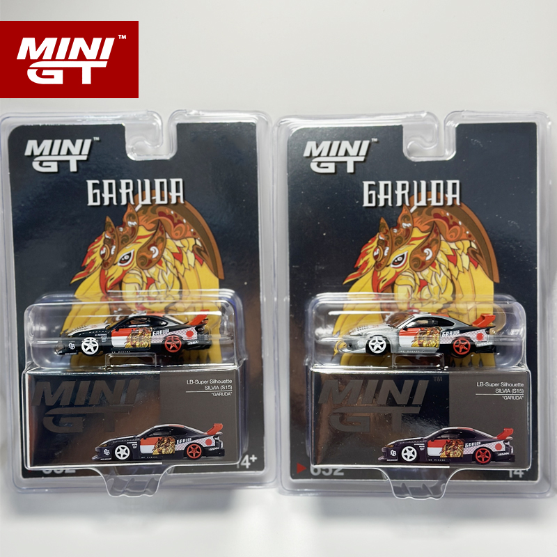 MINIGT 1:64 LB-Super Silhouette S15 MIZU SILVIA Garuda CHASE alloy
