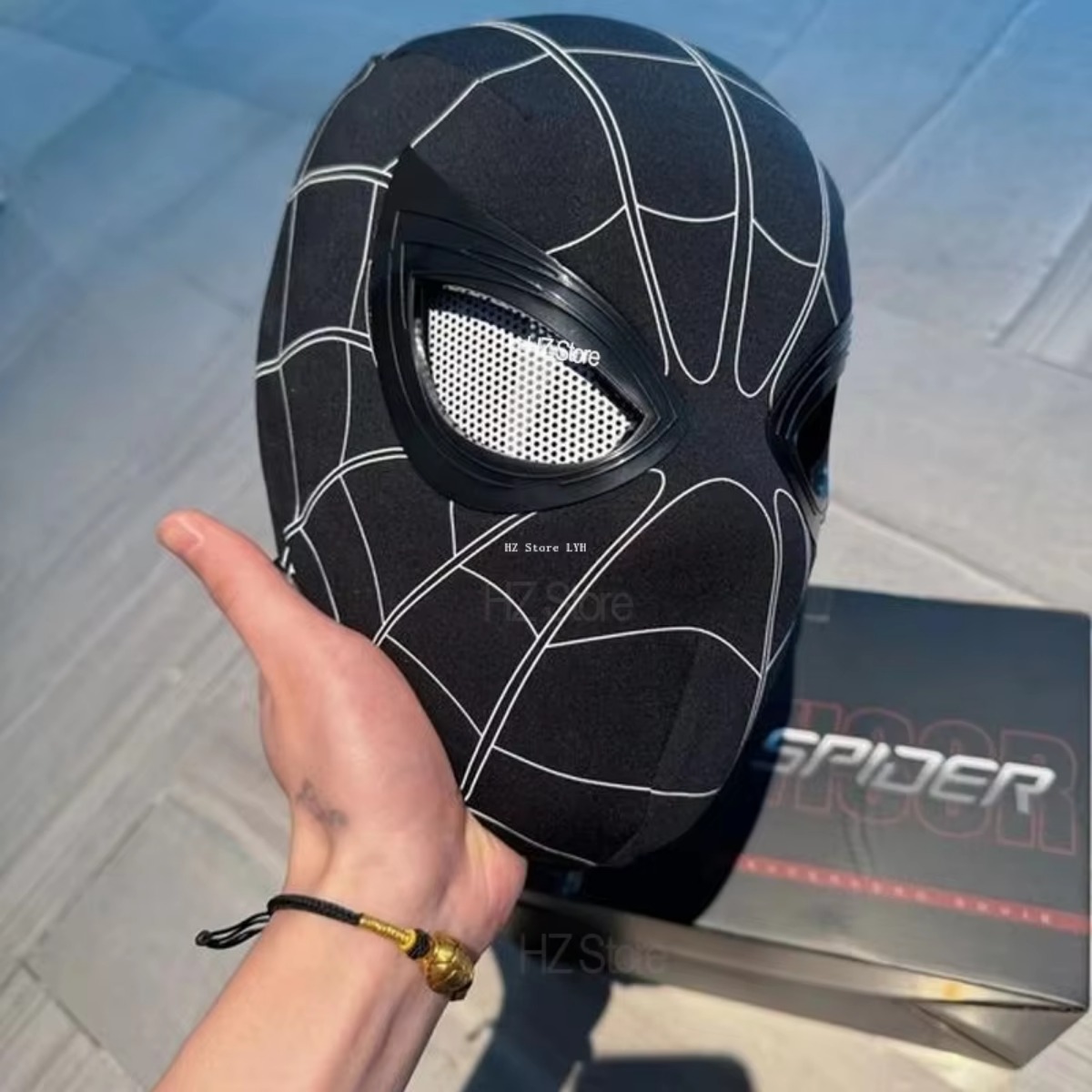 ブラック スパイダーマン スーパーヒーロー マスク ハロウィンマスク