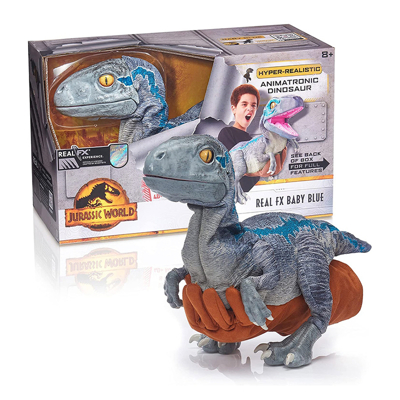 ジュラシックワールド-本物のfx恐竜のおもちゃ、ベビーブルー、リアル