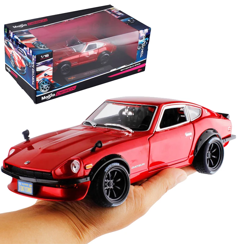 1:18 1971 Datsun 240Z Car Diecast For Nissan Red Model Toys Gifts