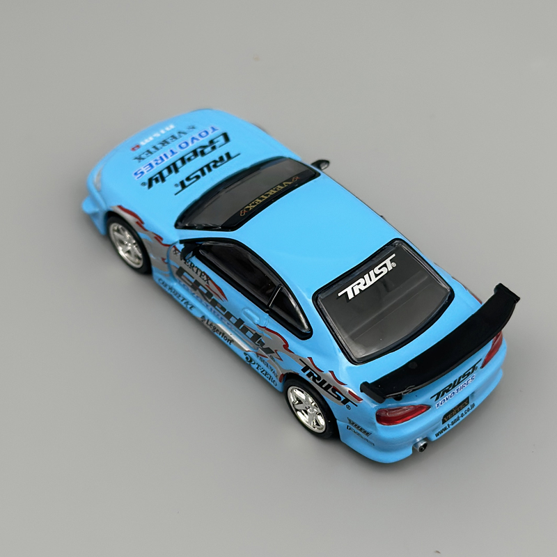 Tarmac Works 1:64 TW 1:64 VERTEX Nissan Silvia S15 GReddy Blue