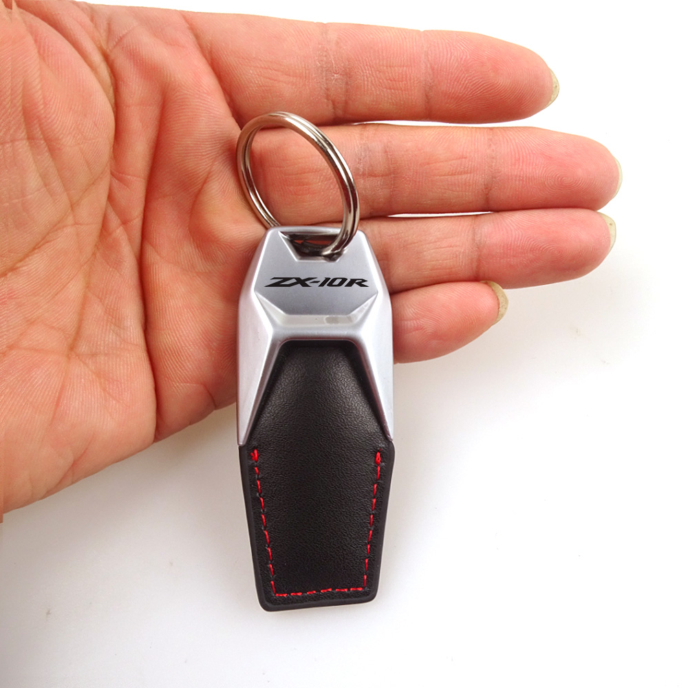 カワサキモーターサイクルキーホルダーメタルレザーとカーボン