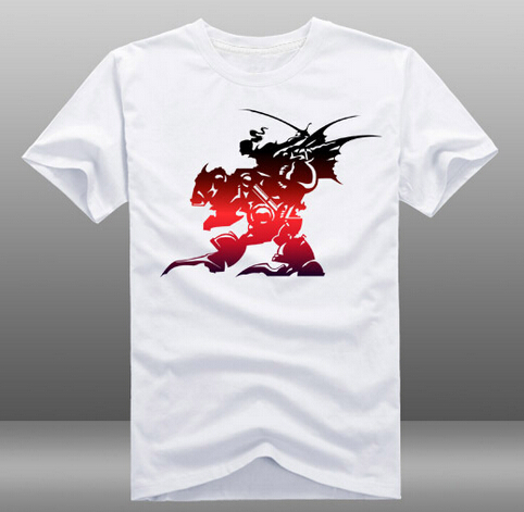 半袖ラウンドネックtシャツ,カジュアル,綿100%,ファイナルファンタジー