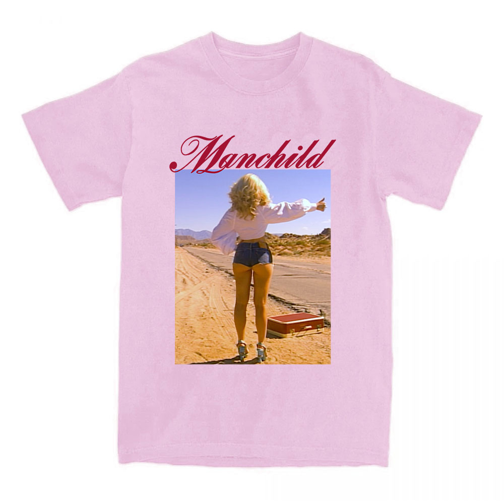 Manchild Photo Print T-shirt Sabrina Carpenter Singer Graphic