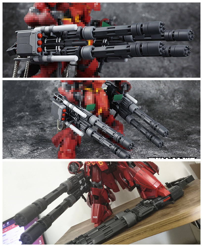 WZZX model GATLING GUNS Expansion Backpack for MG 1/100 Sazabi