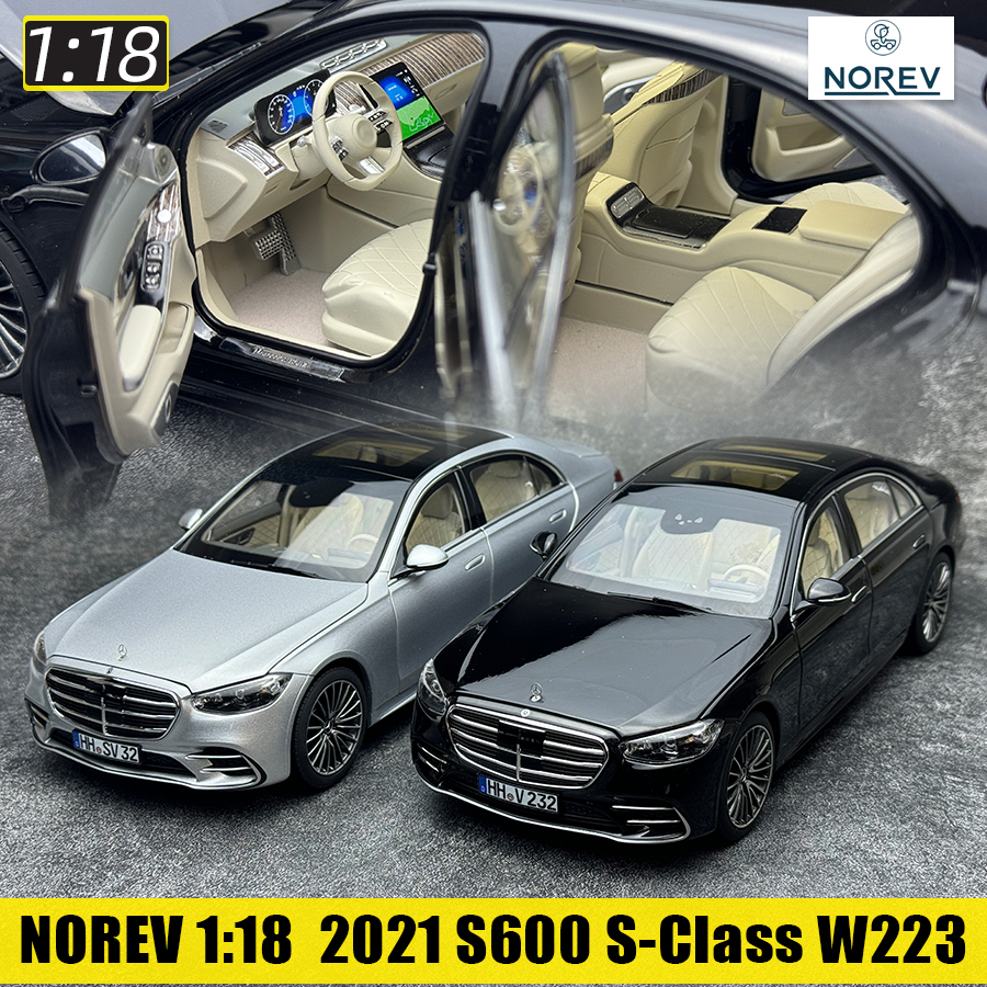 NOREV Diecast model 1:18 2021 S600 S-Class W223 alloy car model