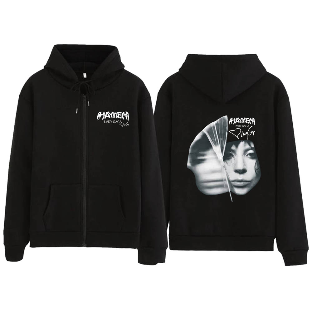 Lady GAGA The Mayhem Ball Tour 2025 ジッパー パーカー 原宿ヒップ