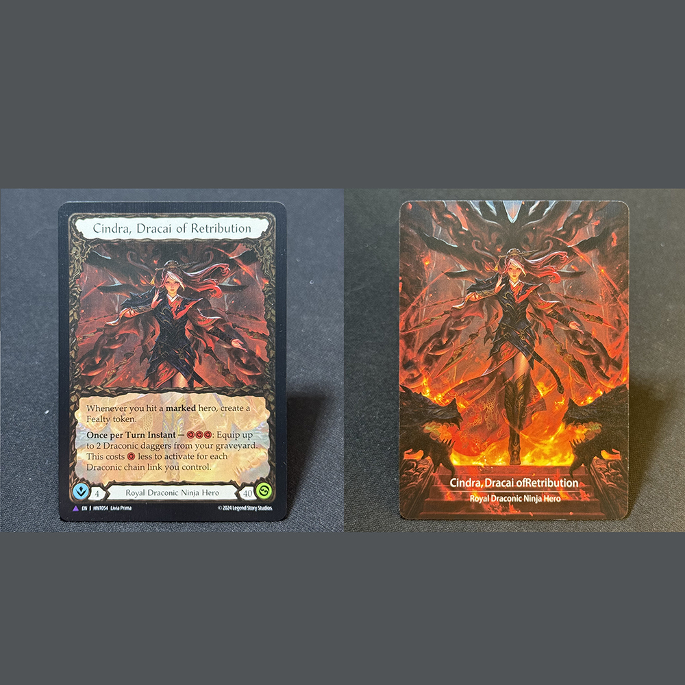 FAB Cold Foil Proxy Cards Enigma New Moon Emperor Dracai of Aesir