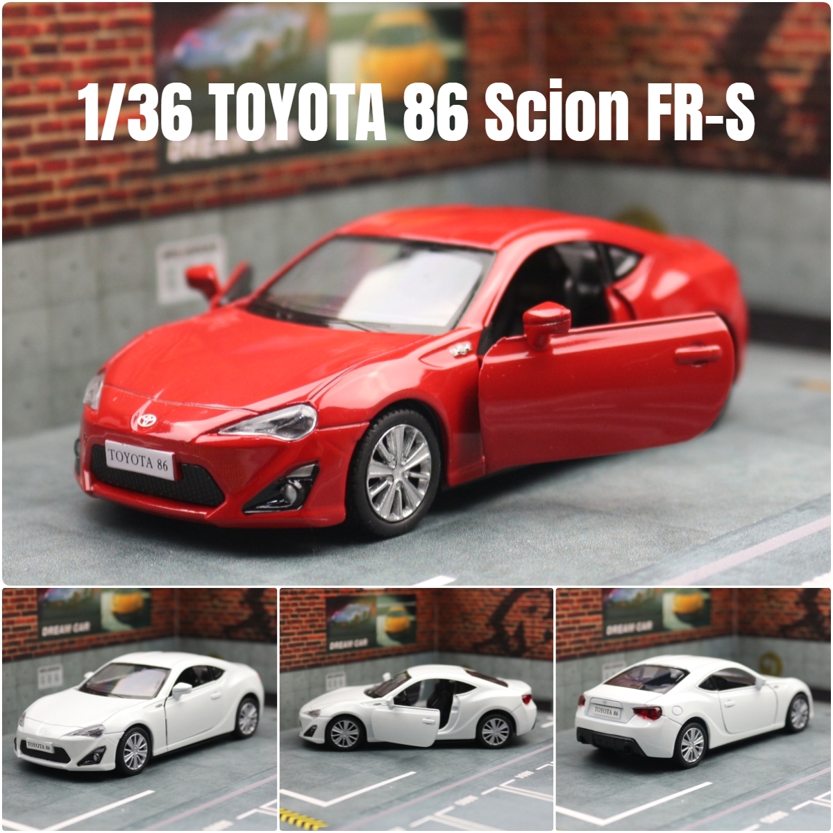 1/36 TOYOTA GT 86 Scion FR-S Toy Car Model RMZ CiTY Diecast Metal