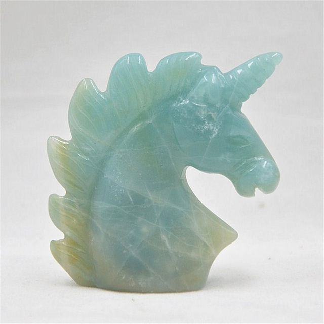 ピンク珊瑚彫刻-馬（置物）