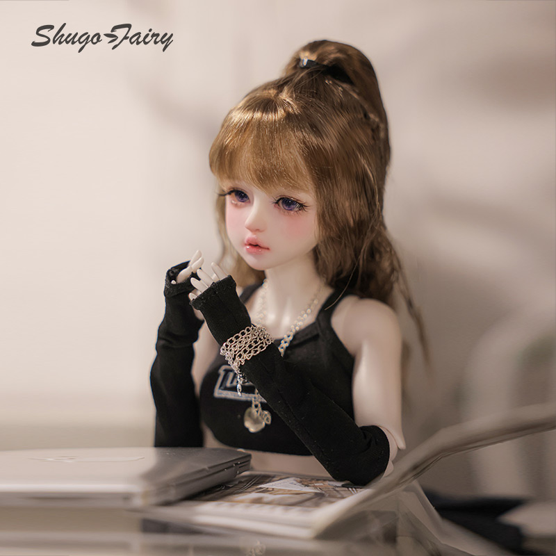 Shuga 妖精 1/4 パール BJD 人形新デザイン恋人ガーリー顔肉脚 BJD
