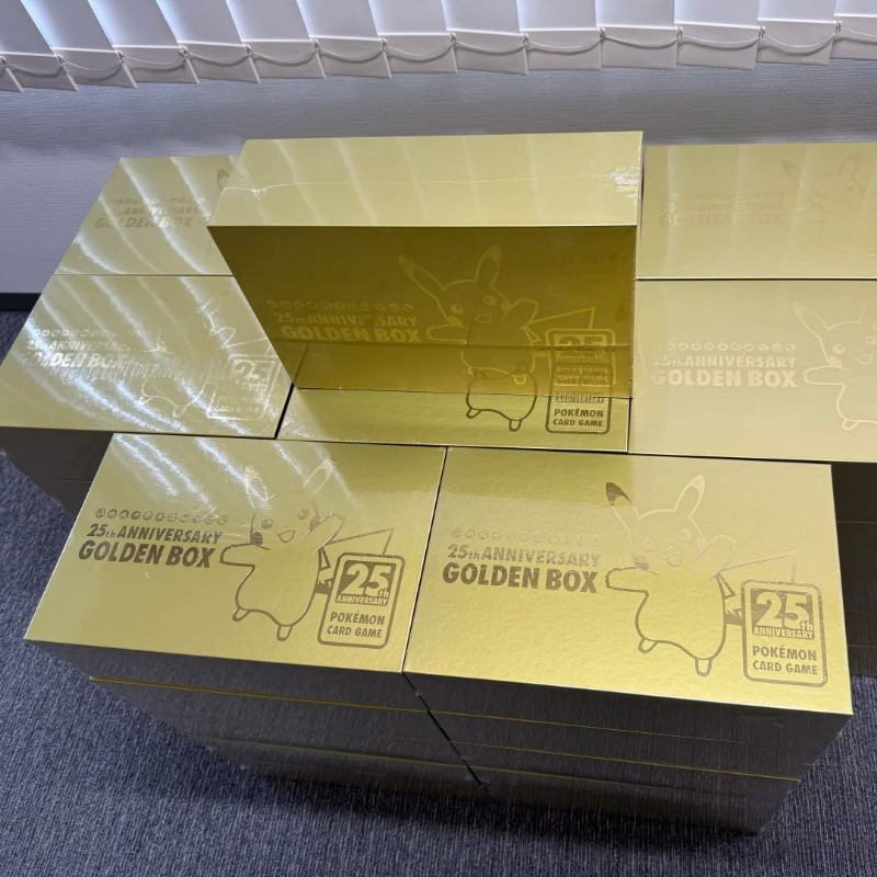 Original Pokemon PTCG 25th Anniversary Golden Gift Box Chinese