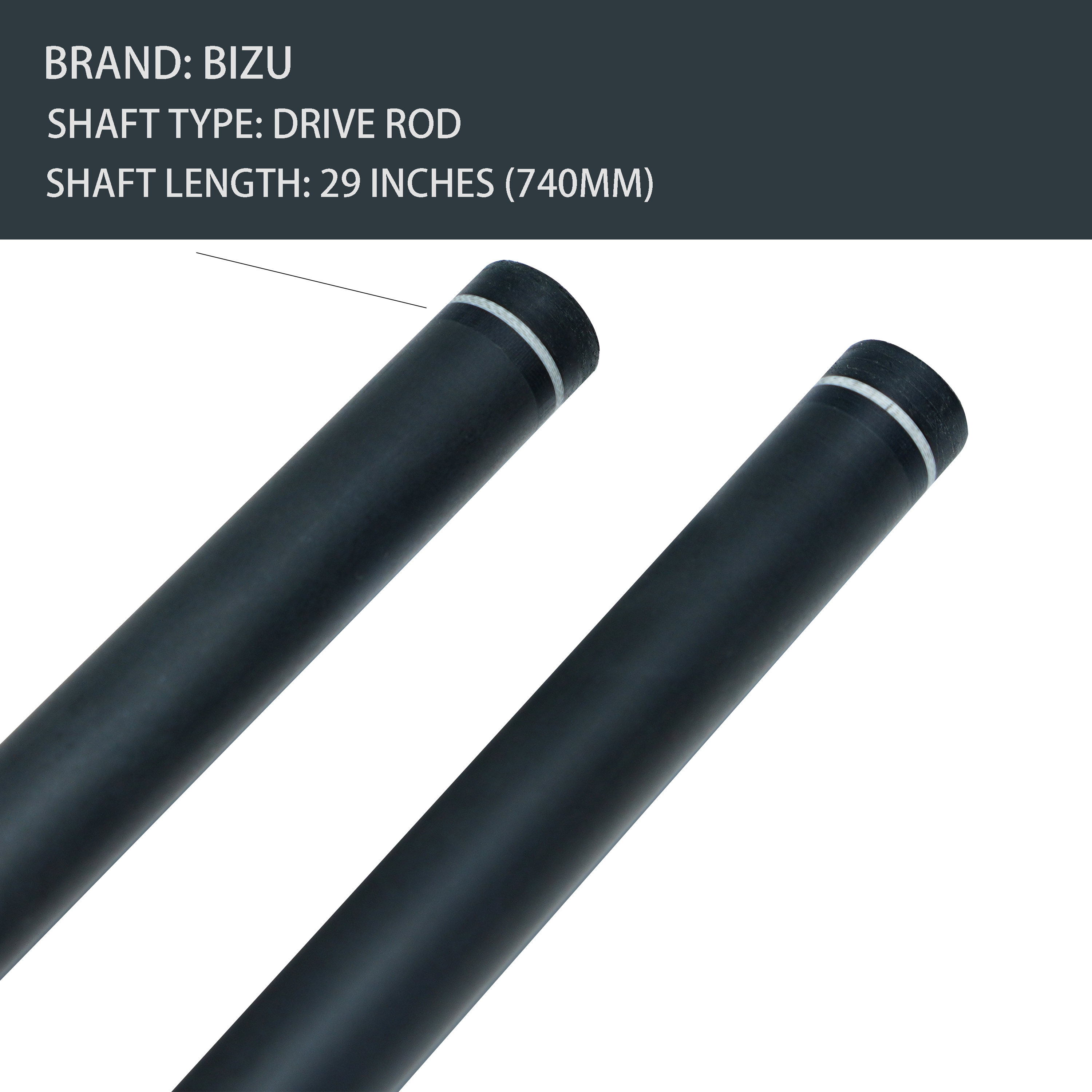 BIZU 13mm カーボン プールビリヤード キューシャフト ブラック