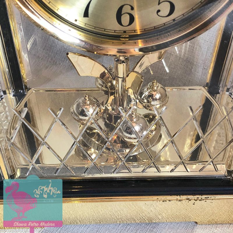 シチズン 回転飾り付き 置き時計 クオーツ レトロ ゴールドカラー 持ち